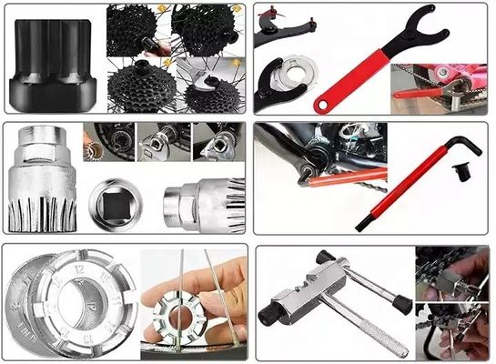 Φορητό εργαλείο επισκευής ποδηλάτων 44pcs για ποδήλατα βουνού και δρόμου Μέγεθος συσκευασίας 34*32.5*28cm