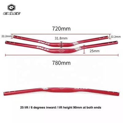 330g/353g Αλουμινίου κράμα χειριστήριο ποδήλατο 31.8*720/780mm για λάτρεις ποδηλάτων βουνού