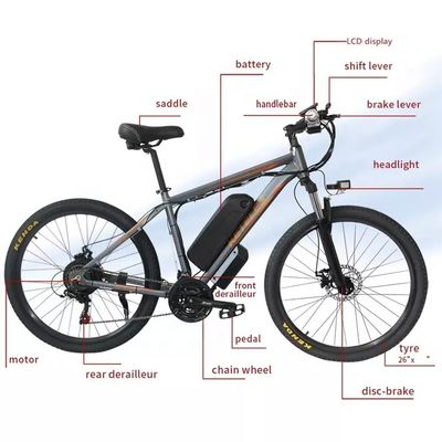 EU Warehouse 26 ιντσών Mountain E-Bike 250W Μηχανή 18AH μπαταρία λιθίου Δωρεάν αποστολή