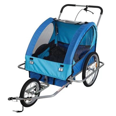 2021 Αλουμινίου Bike Baby Trailer για Παιδιά 2 Κρατήρες MTB 14' εμπρός τροχός και 20' πίσω τροχούς