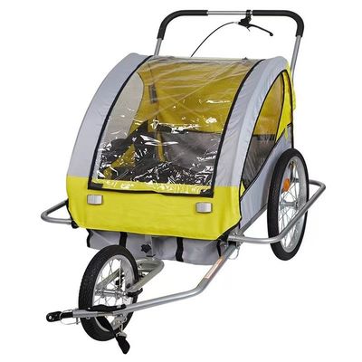 2021 Αλουμινίου Bike Baby Trailer για Παιδιά 2 Κρατήρες MTB 14' εμπρός τροχός και 20' πίσω τροχούς