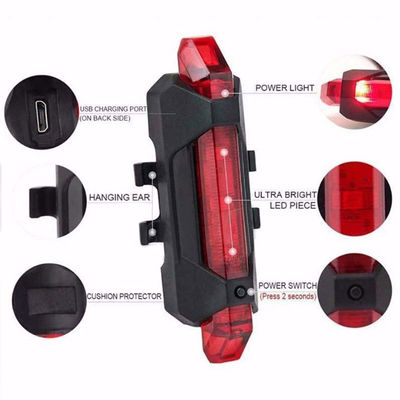 Προσωρινό φως πίσω φως USB LED επαναφορτιζόμενο ποδήλατο ποδήλατο φωτισμό για ορεινό ποδήλατο