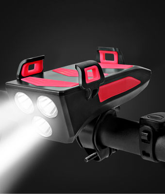USB επαναφορτιζόμενο LED ποδήλατο φως ποδήλατο κεραυνό Κρατητής τηλεφώνου Powerbank για νυχτερινή οδήγηση