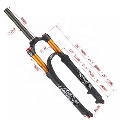 Ανθρακικό υλικό MTB ποδήλατο Air Shock Forks για 26/27.5/29 ίντσες BMX ποδήλατα στο 2024