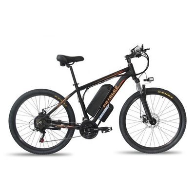 1000W 17.5AH Ηλεκτρικό ποδήλατο βουνού 26 ′′ Mountain E-bike Rear Hub Motor Αλουμινίου