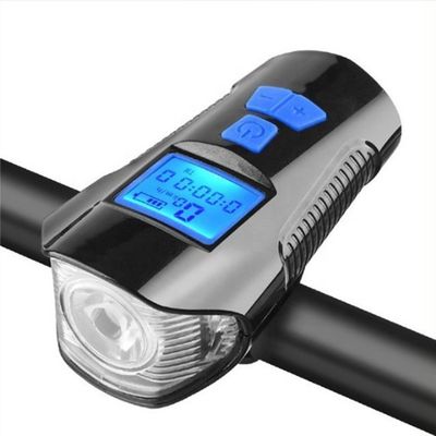 Μαύρο USB φόρτιση ποδήλατο μπροστινό φως φακό χειριστήριο ποδήλατο κεφάλι φως μετρητή ταχύτητας οθόνη LCD